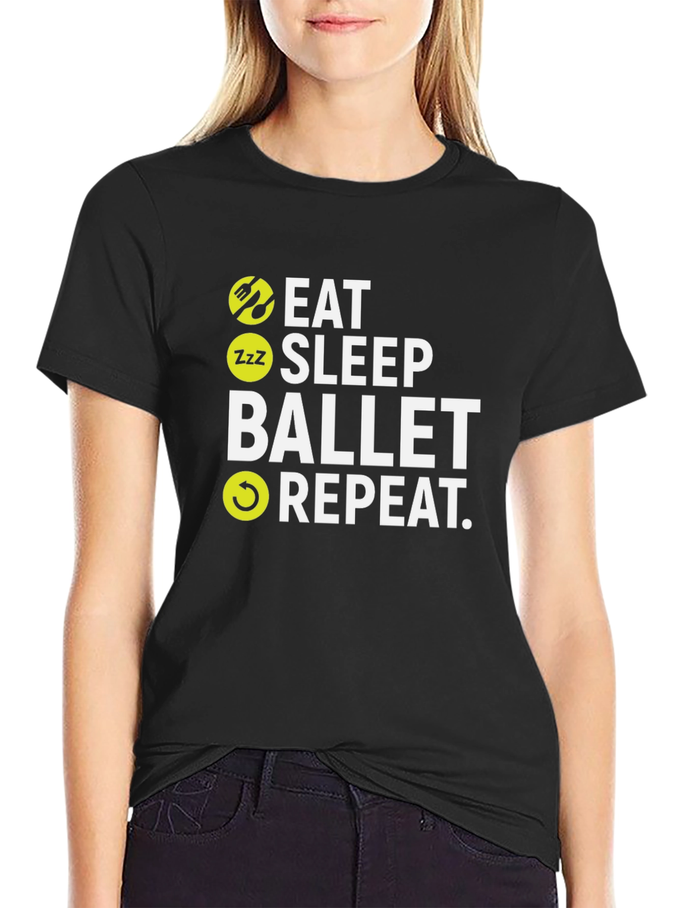 Eat Sleep Ballet Repeat Graphic T-Shirt