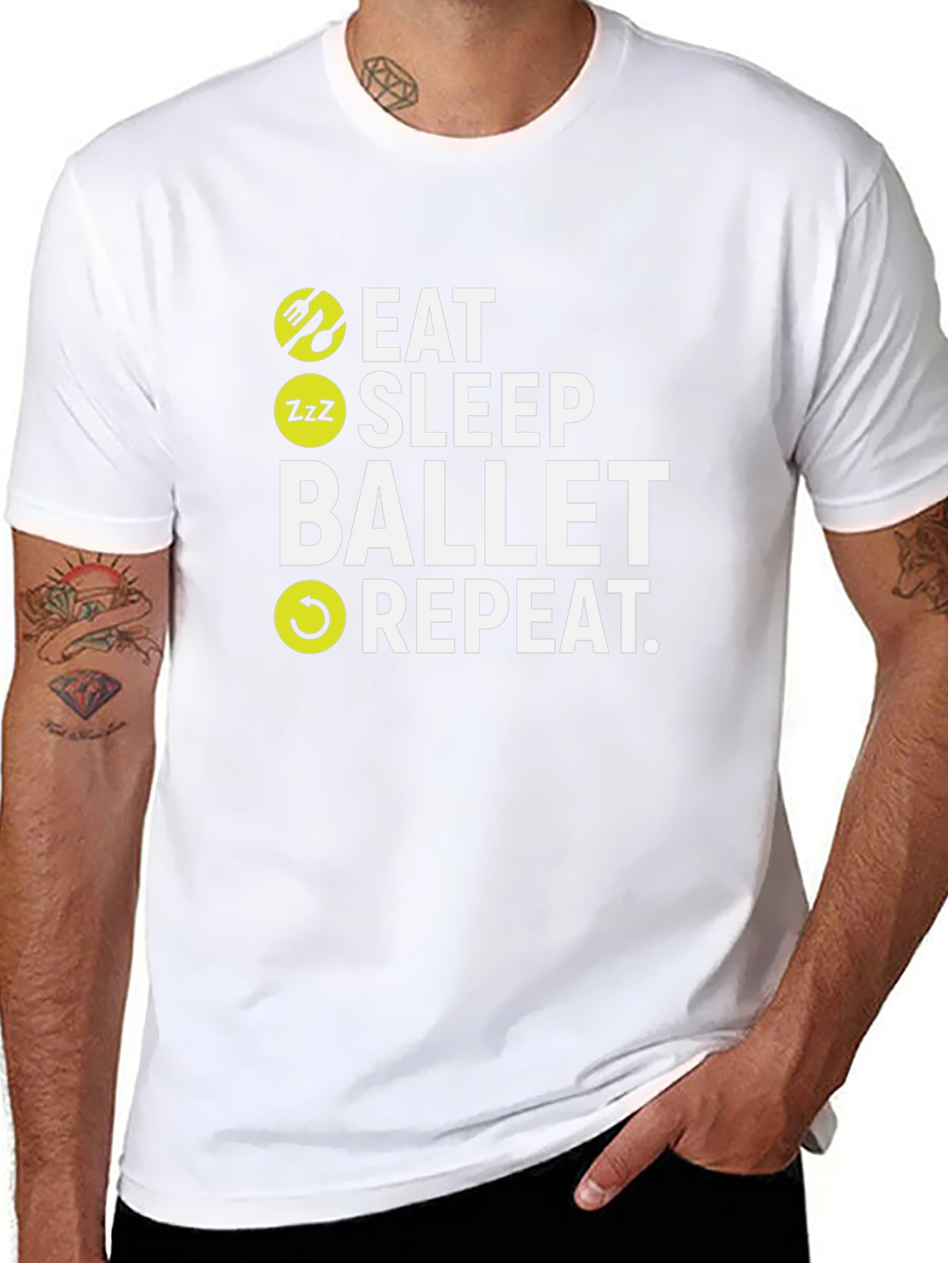 Eat Sleep Ballet Repeat Graphic T-Shirt