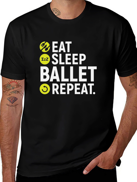 Eat Sleep Ballet Repeat Graphic T-Shirt