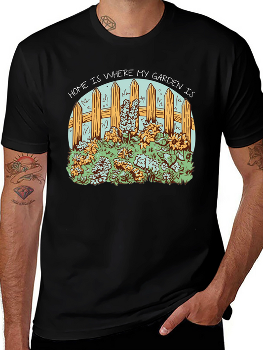 Home Is Where My Garden Is Black Tee