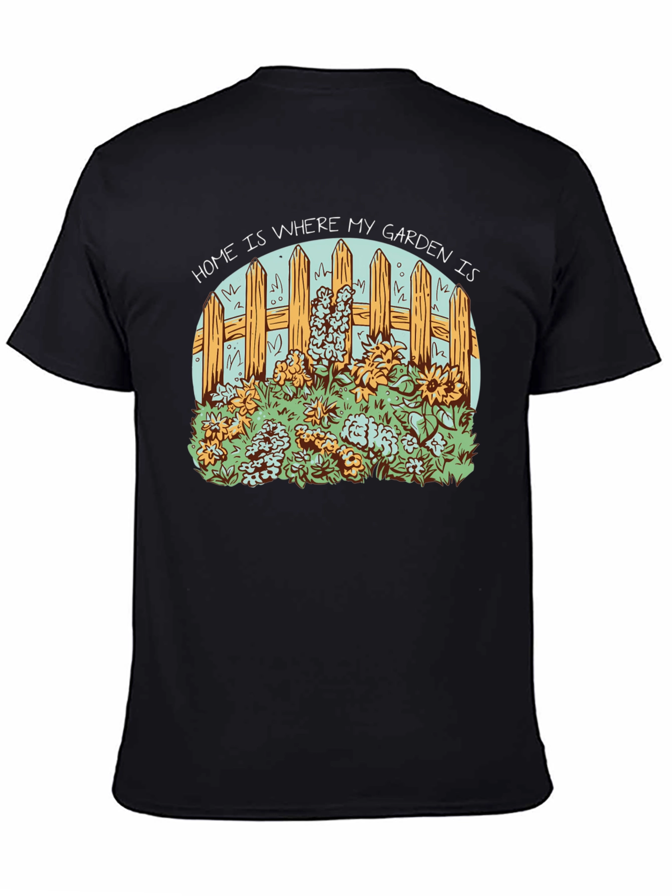 Home Is Where My Garden Is Black Tee