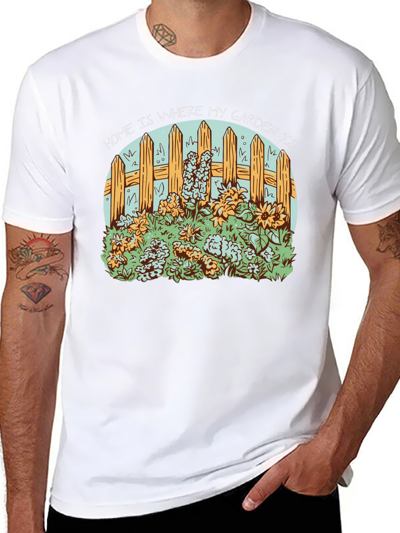 Home Is Where My Garden Is Black Tee