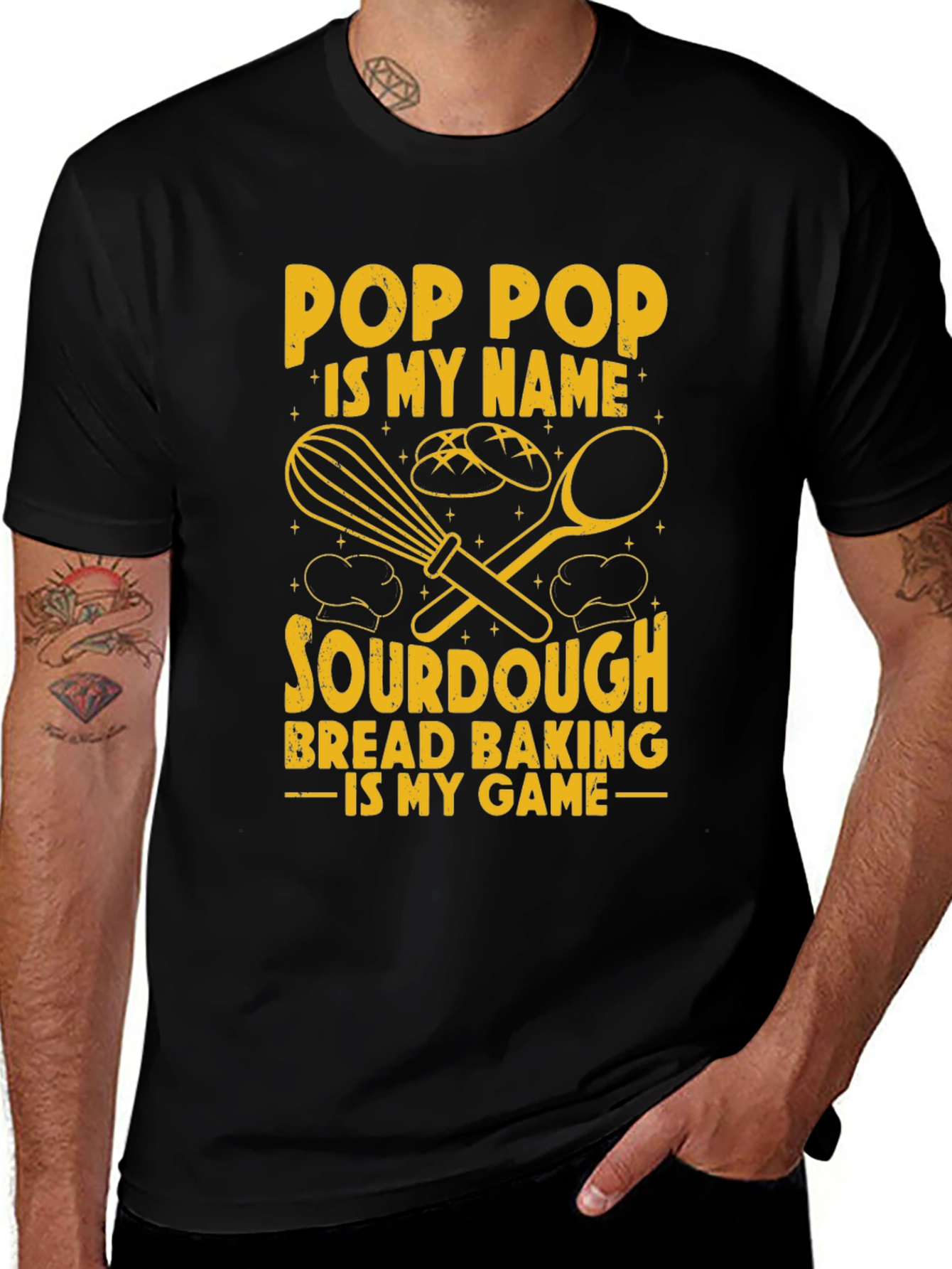 Pop Pop Sourdough Bread Baking T-Shirt