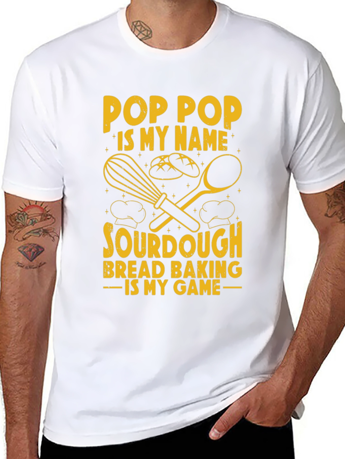 Pop Pop Sourdough Bread Baking T-Shirt