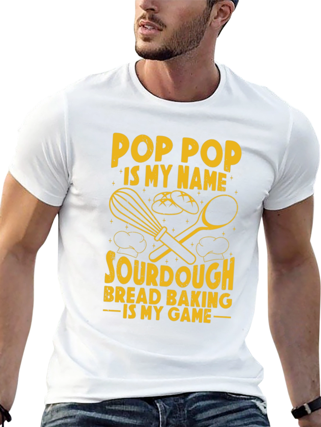 Pop Pop Sourdough Bread Baking T-Shirt