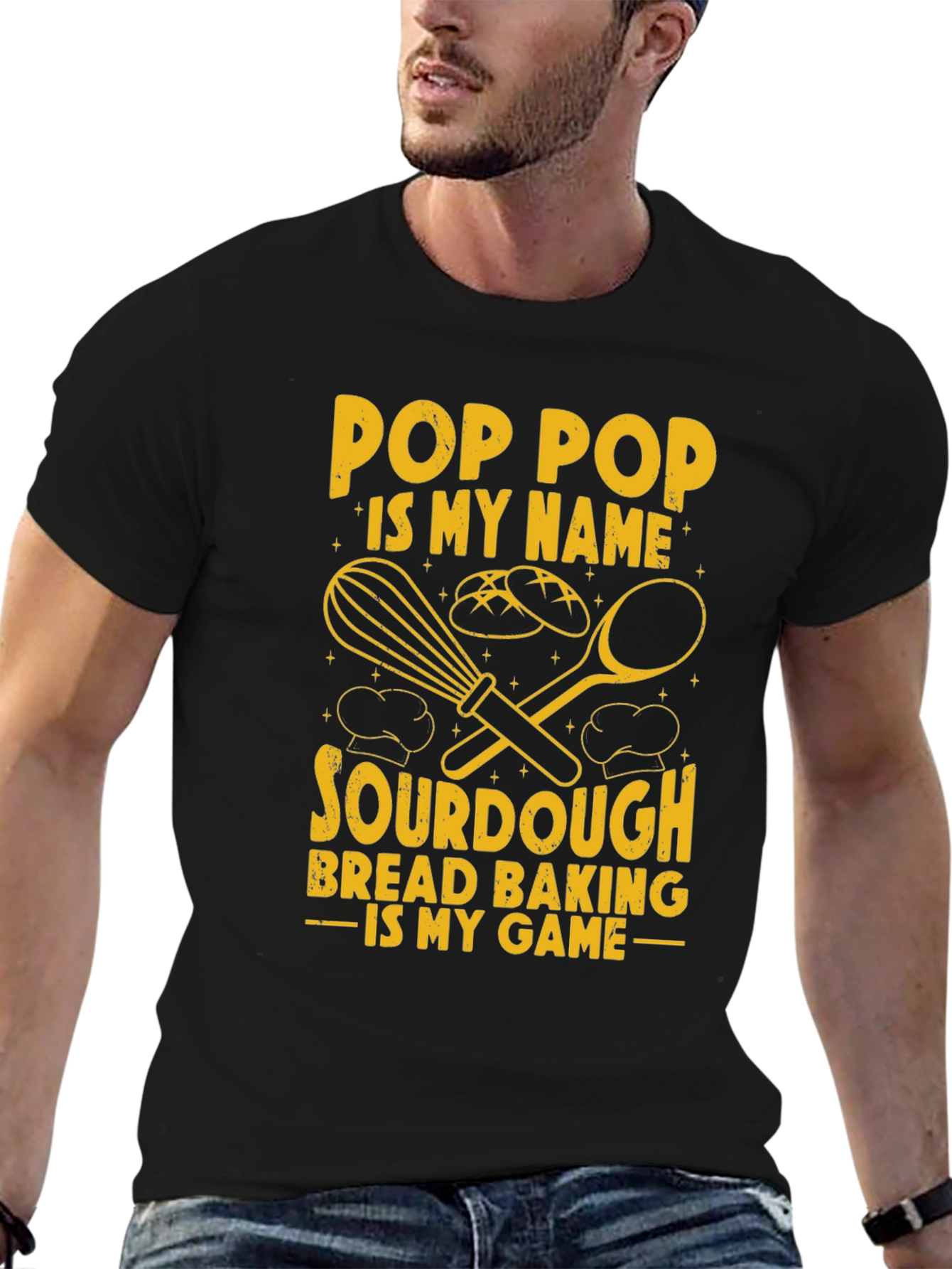 Pop Pop Sourdough Bread Baking T-Shirt