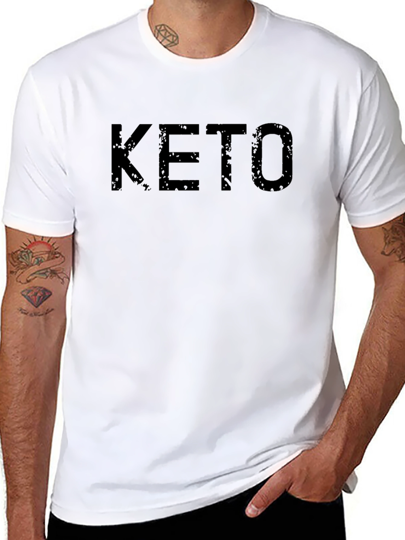 Keto Diet T-Shirt - Distressed Graphic Tee