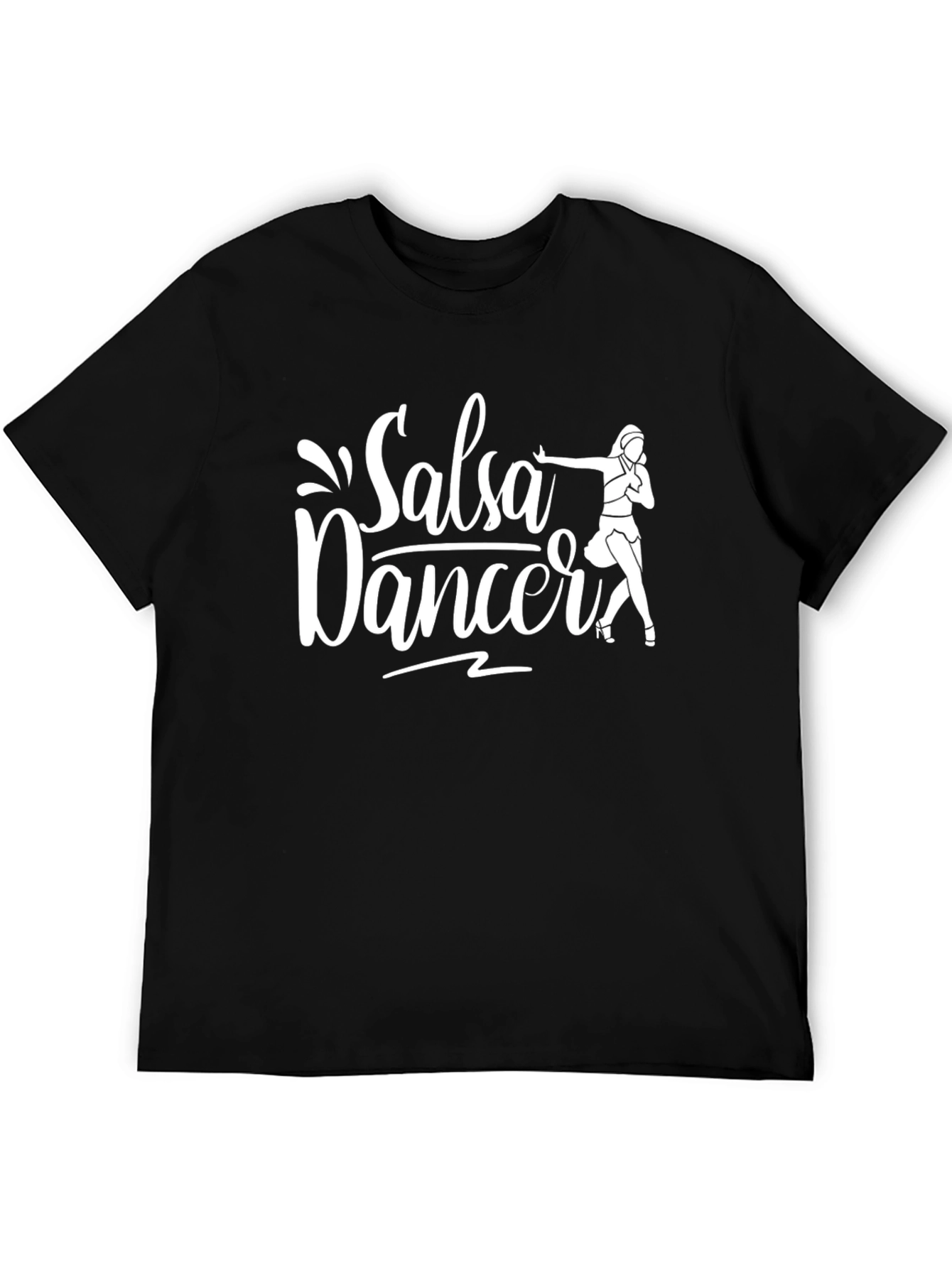 Salsa Dancer Graphic Tee - Black Cotton T-Shirt