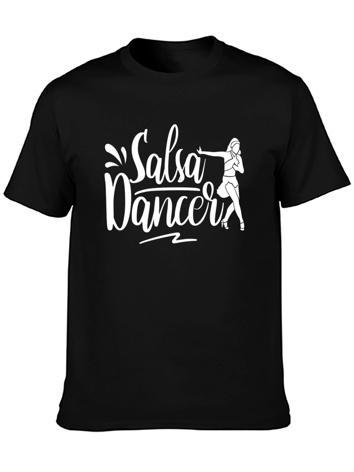 Salsa Dancer Graphic Tee - Black Cotton T-Shirt