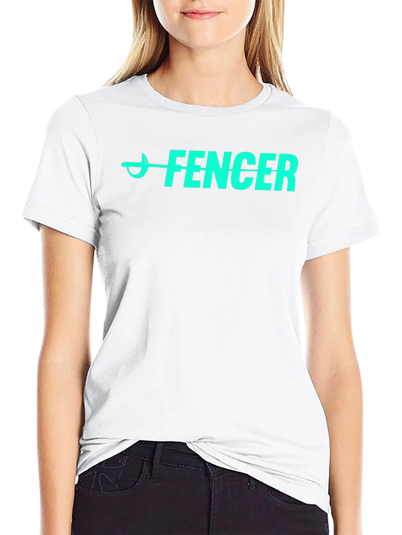 Fencer Graphic Tee - Black Cotton Fencing T-Shirt