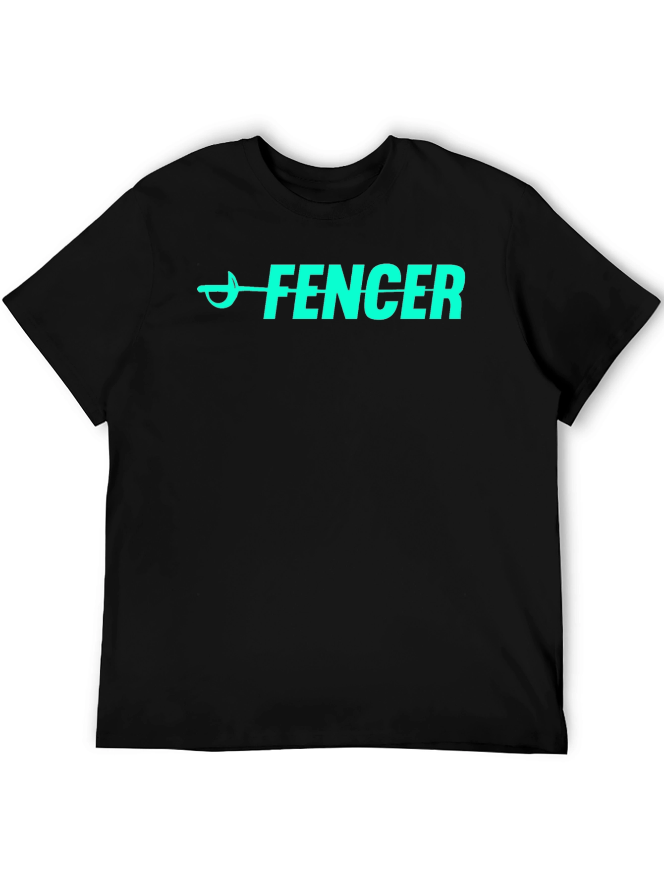 Fencer Graphic Tee - Black Cotton Fencing T-Shirt