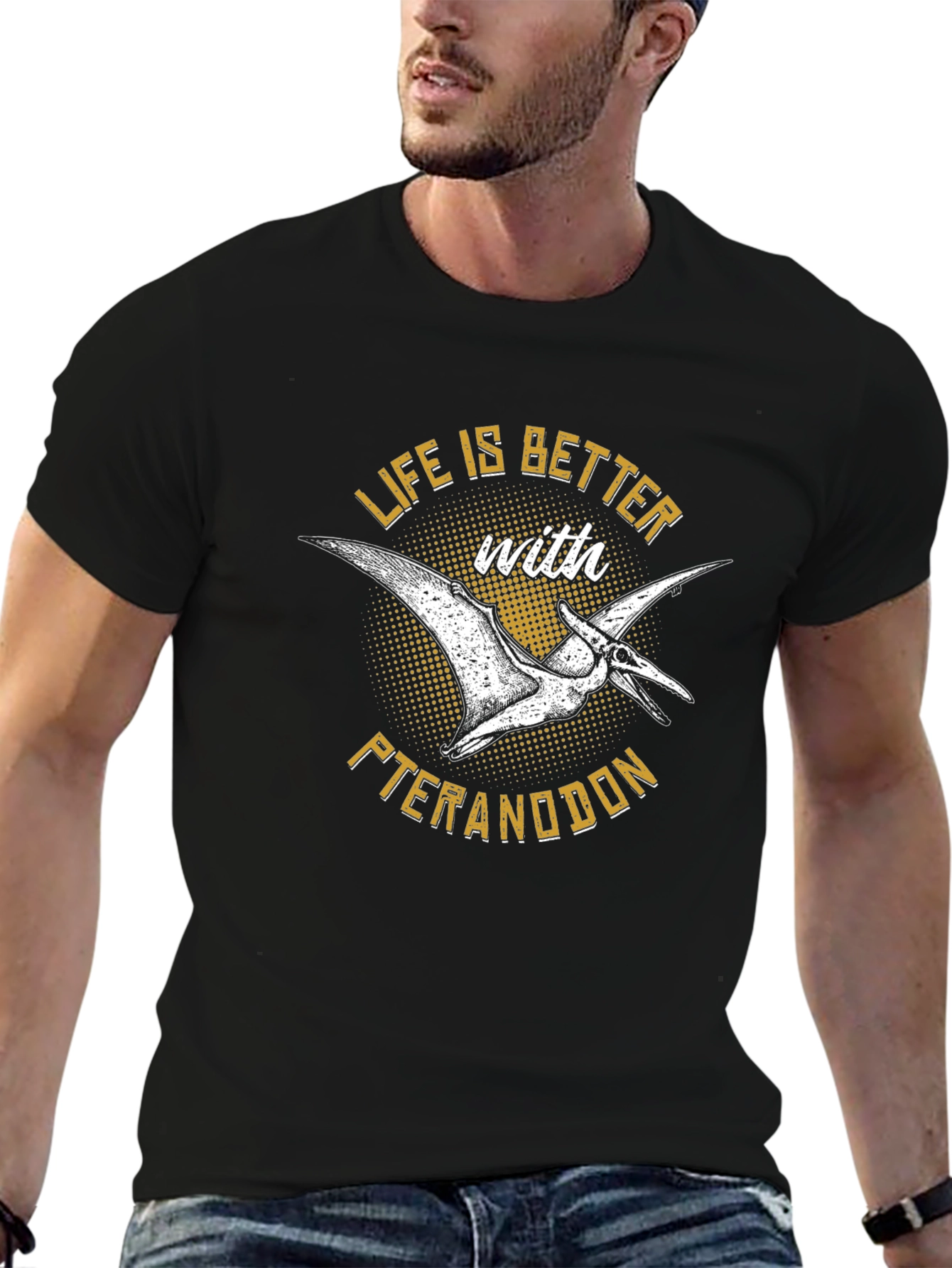 Pteranodon Graphic T-Shirt - Life Is Better With Dinosaurs