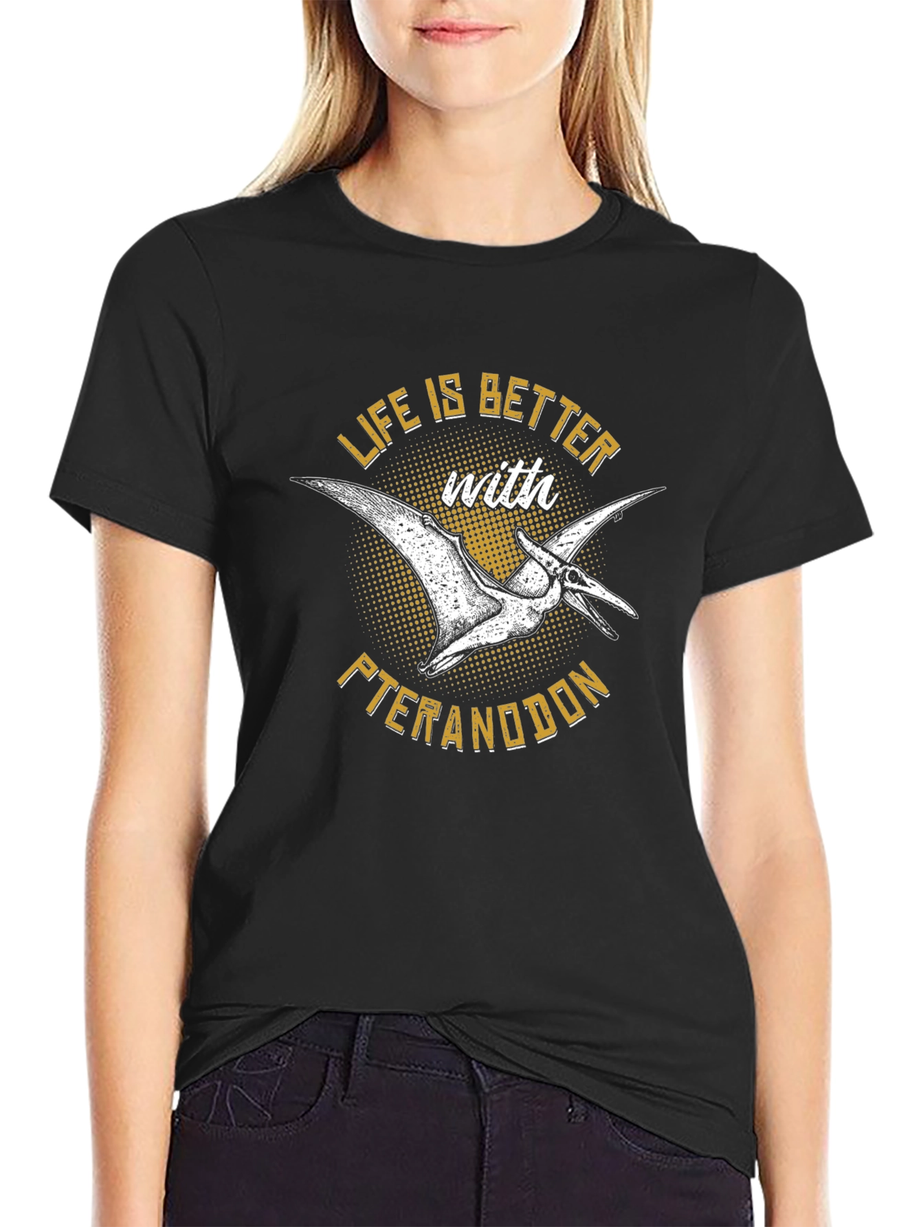 Pteranodon Graphic T-Shirt - Life Is Better With Dinosaurs