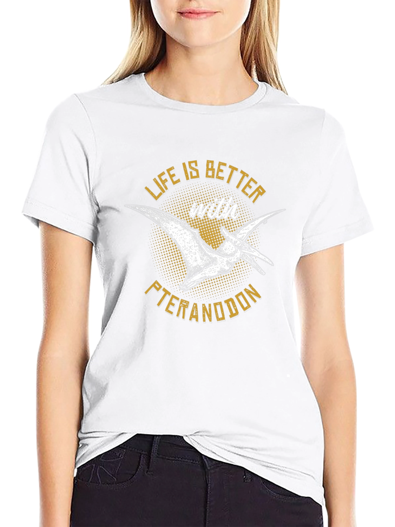 Pteranodon Graphic T-Shirt - Life Is Better With Dinosaurs