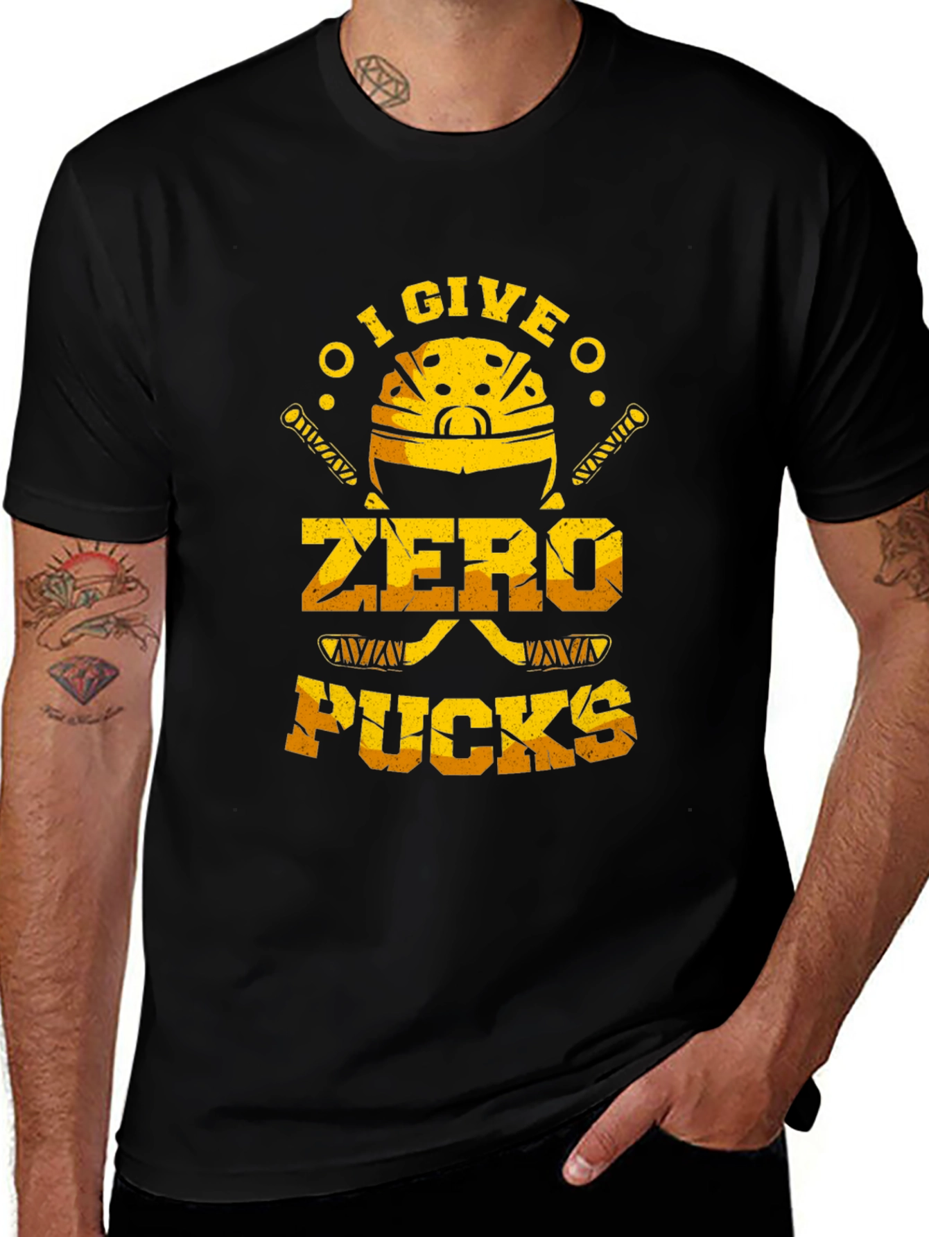 I Give Zero Pucks T-Shirt - Hockey Fan Apparel