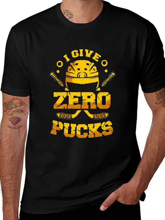 I Give Zero Pucks T-Shirt - Hockey Fan Apparel