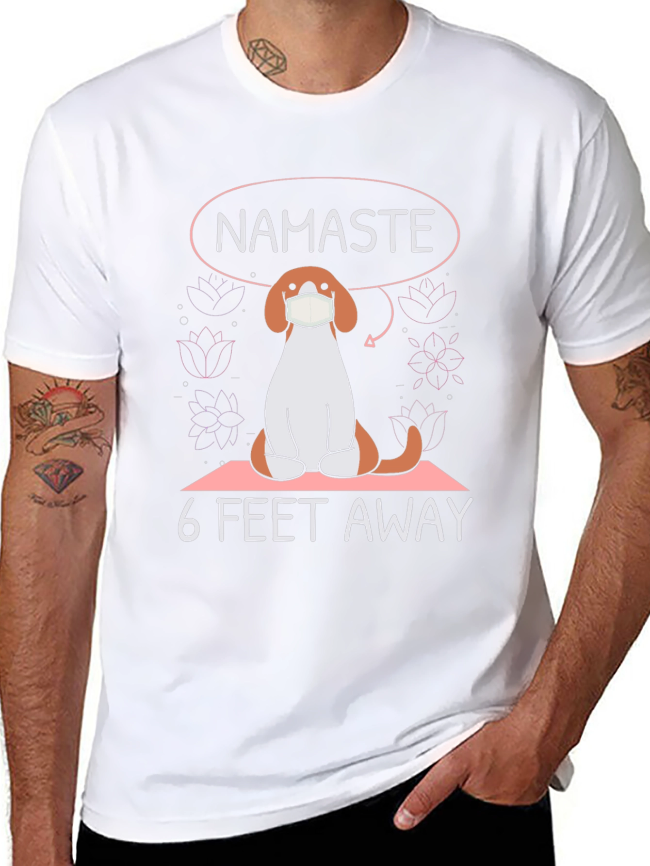 Namaste 6 Feet Away T-Shirt