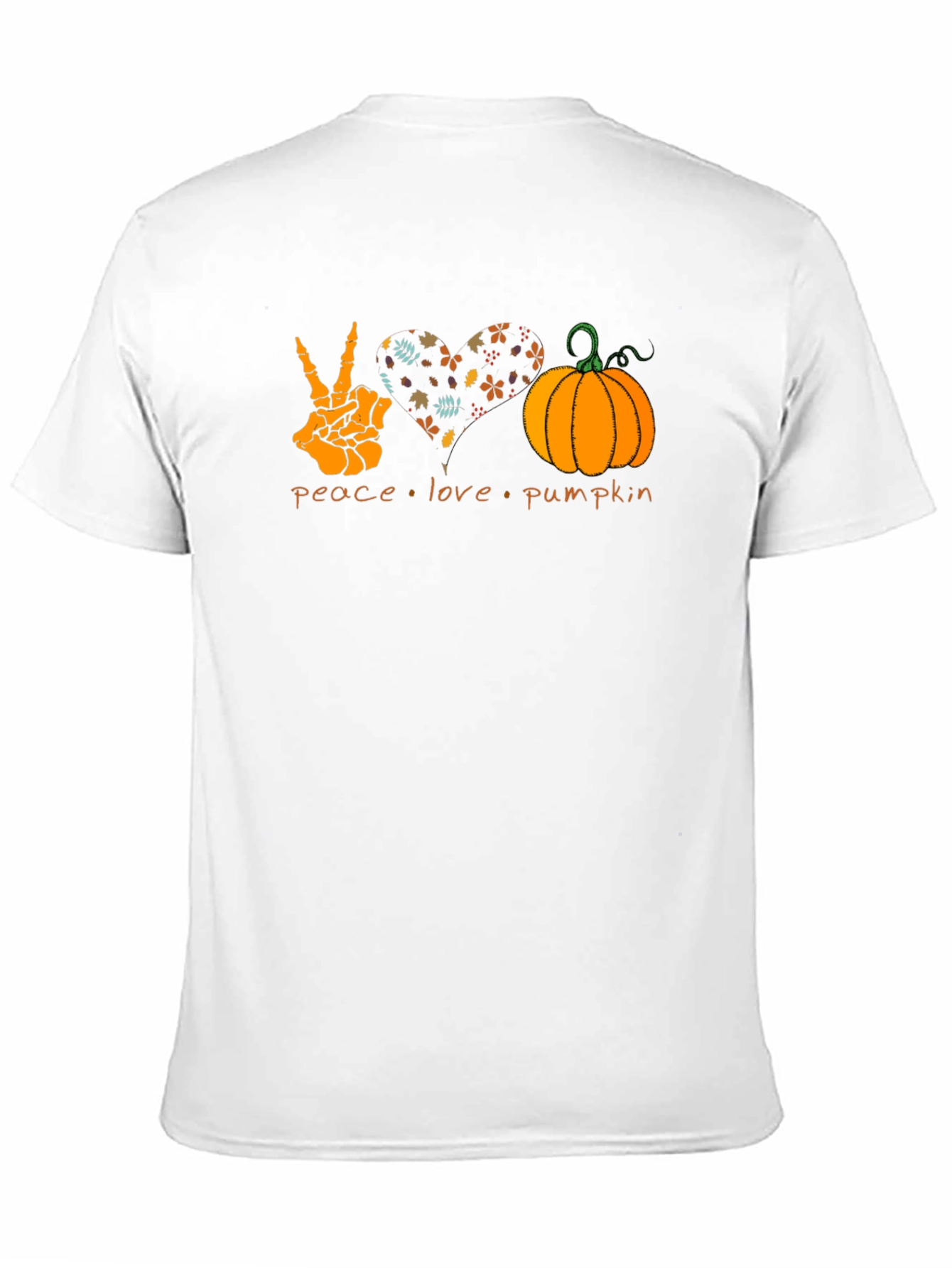 Peace Love Pumpkin Graphic Tee - Halloween T-Shirt