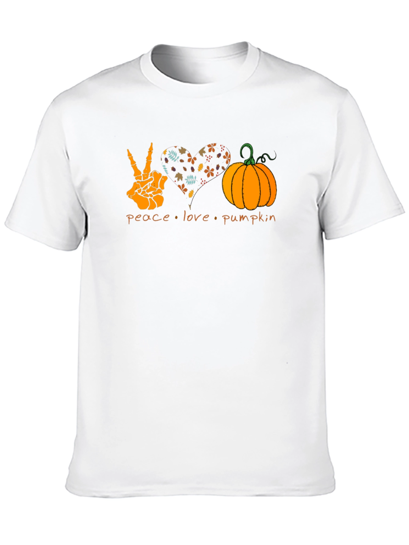 Peace Love Pumpkin Graphic Tee - Halloween T-Shirt