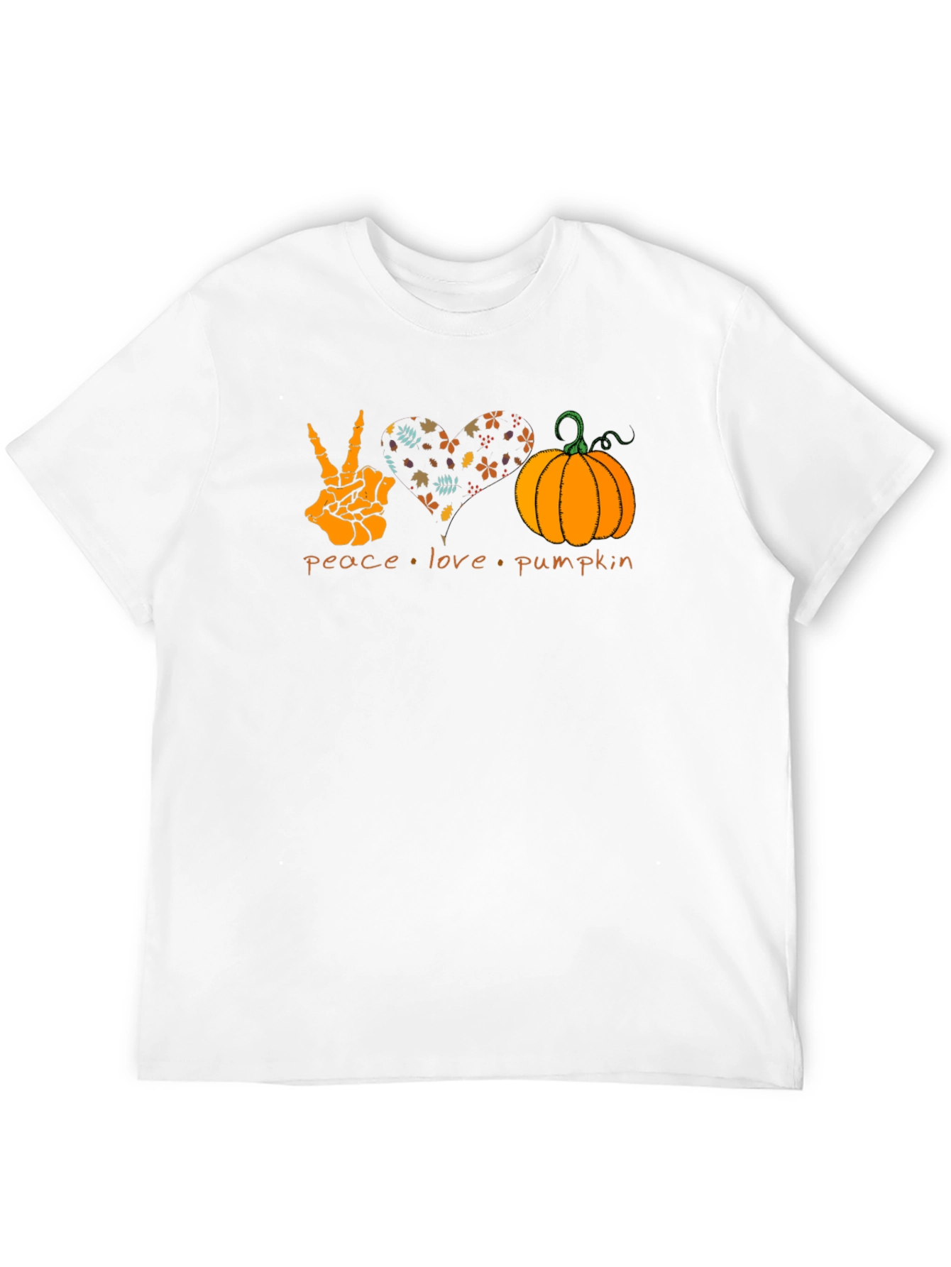 Peace Love Pumpkin Graphic Tee - Halloween T-Shirt