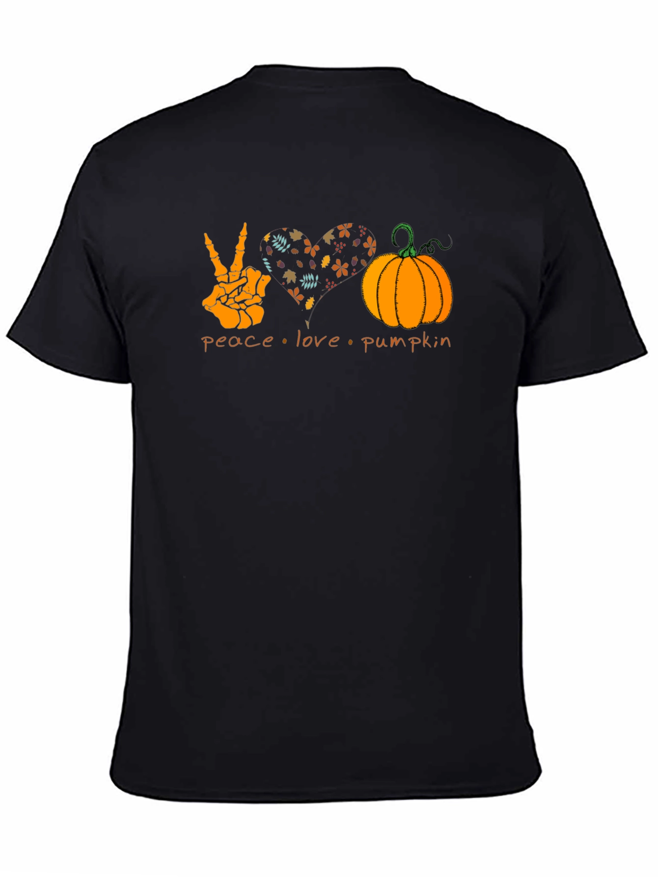 Peace Love Pumpkin Graphic Tee - Halloween T-Shirt
