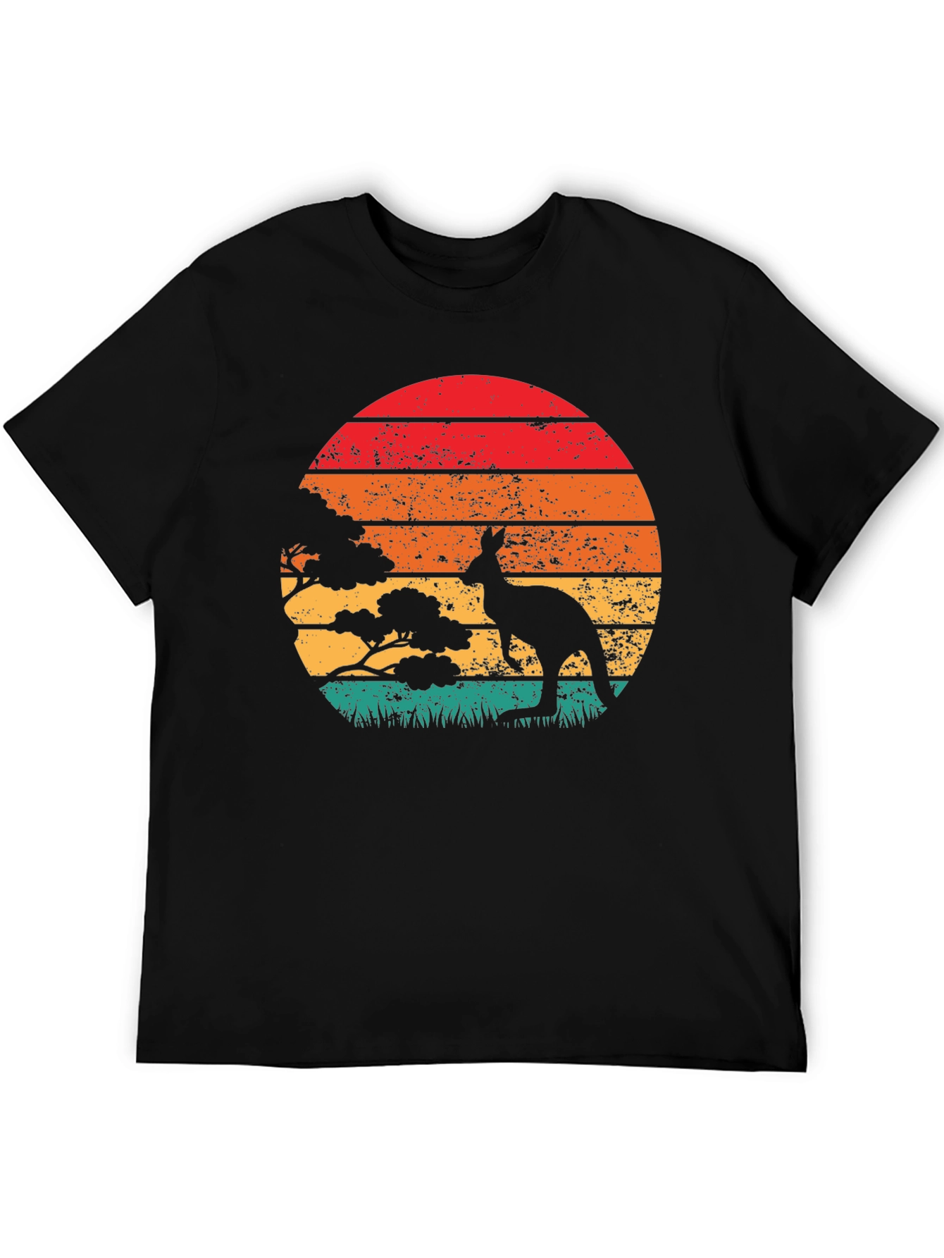 Retro Kangaroo Sunset T-Shirt