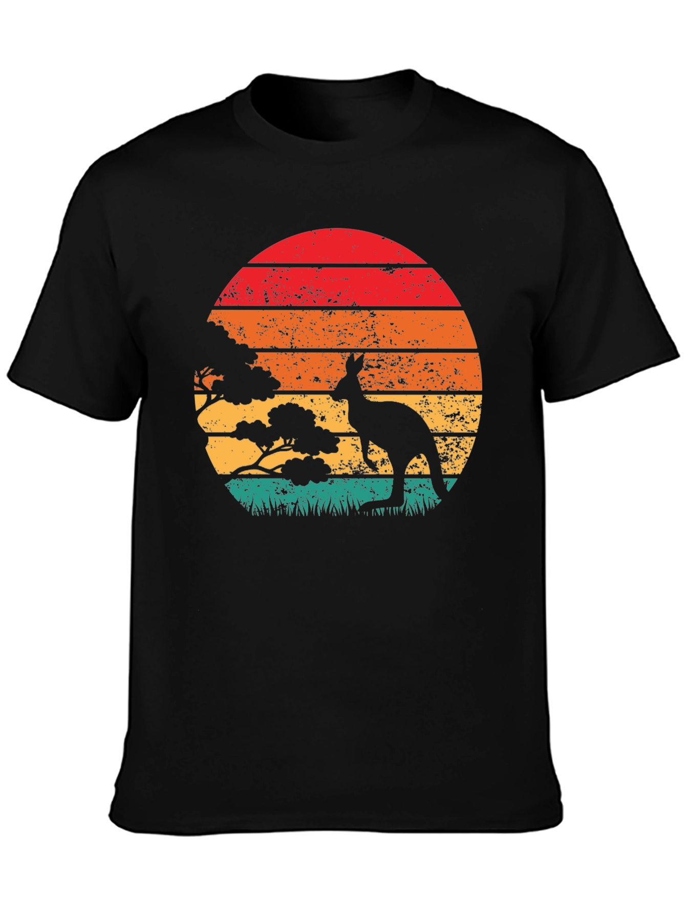 Retro Kangaroo Sunset T-Shirt