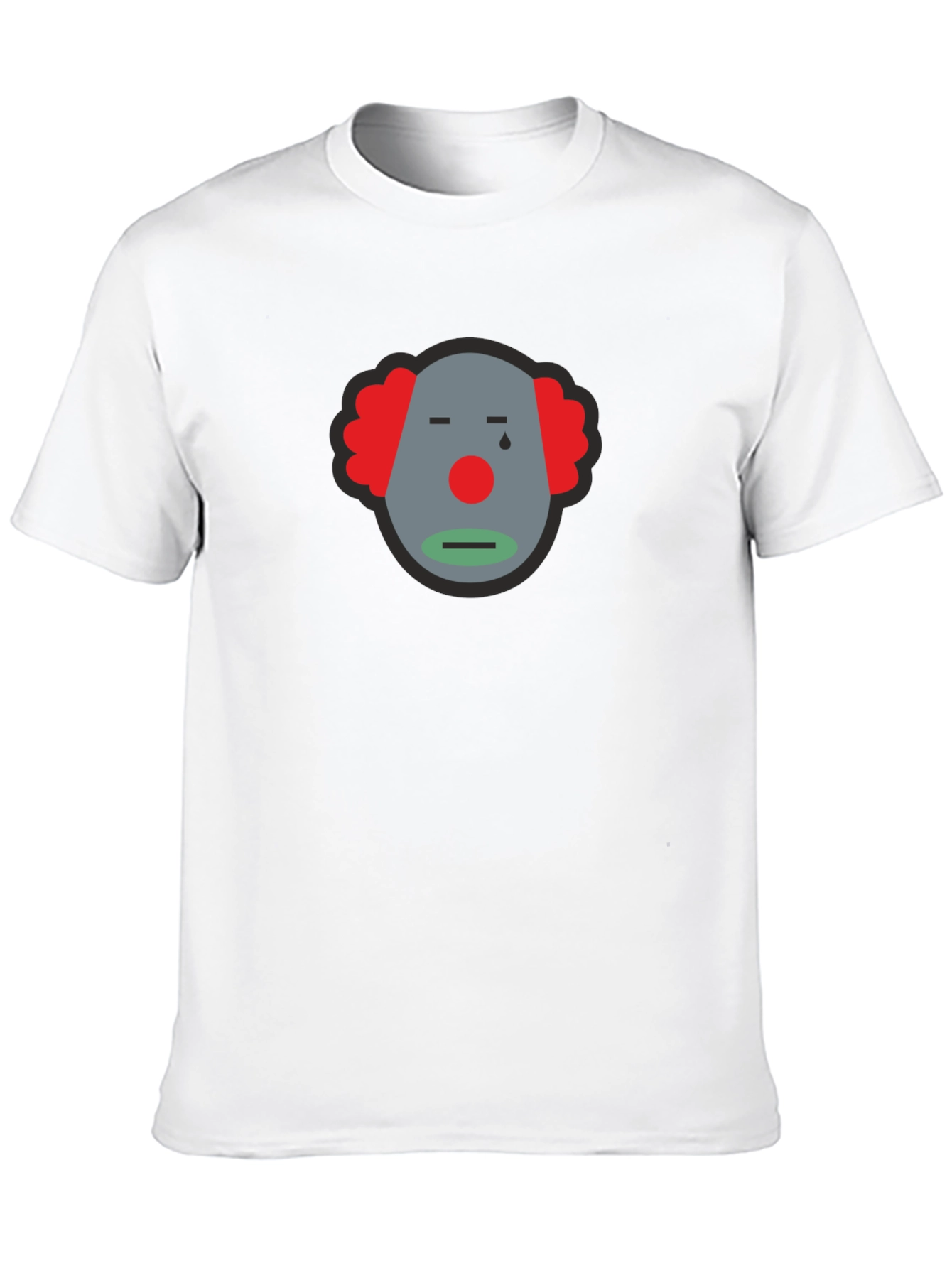 Sad Clown Graphic Tee - Unisex Black Cotton T-Shirt