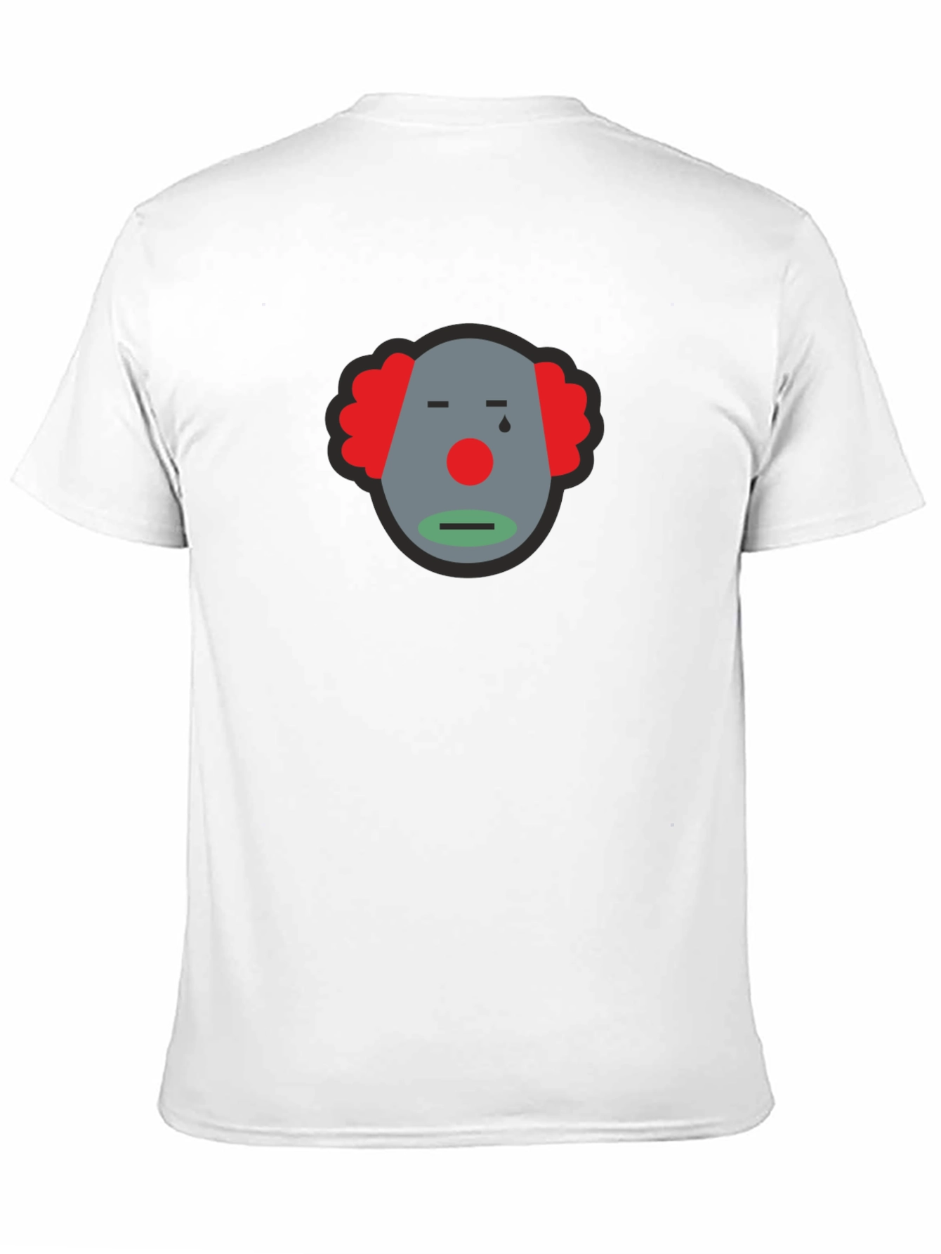 Sad Clown Graphic Tee - Unisex Black Cotton T-Shirt