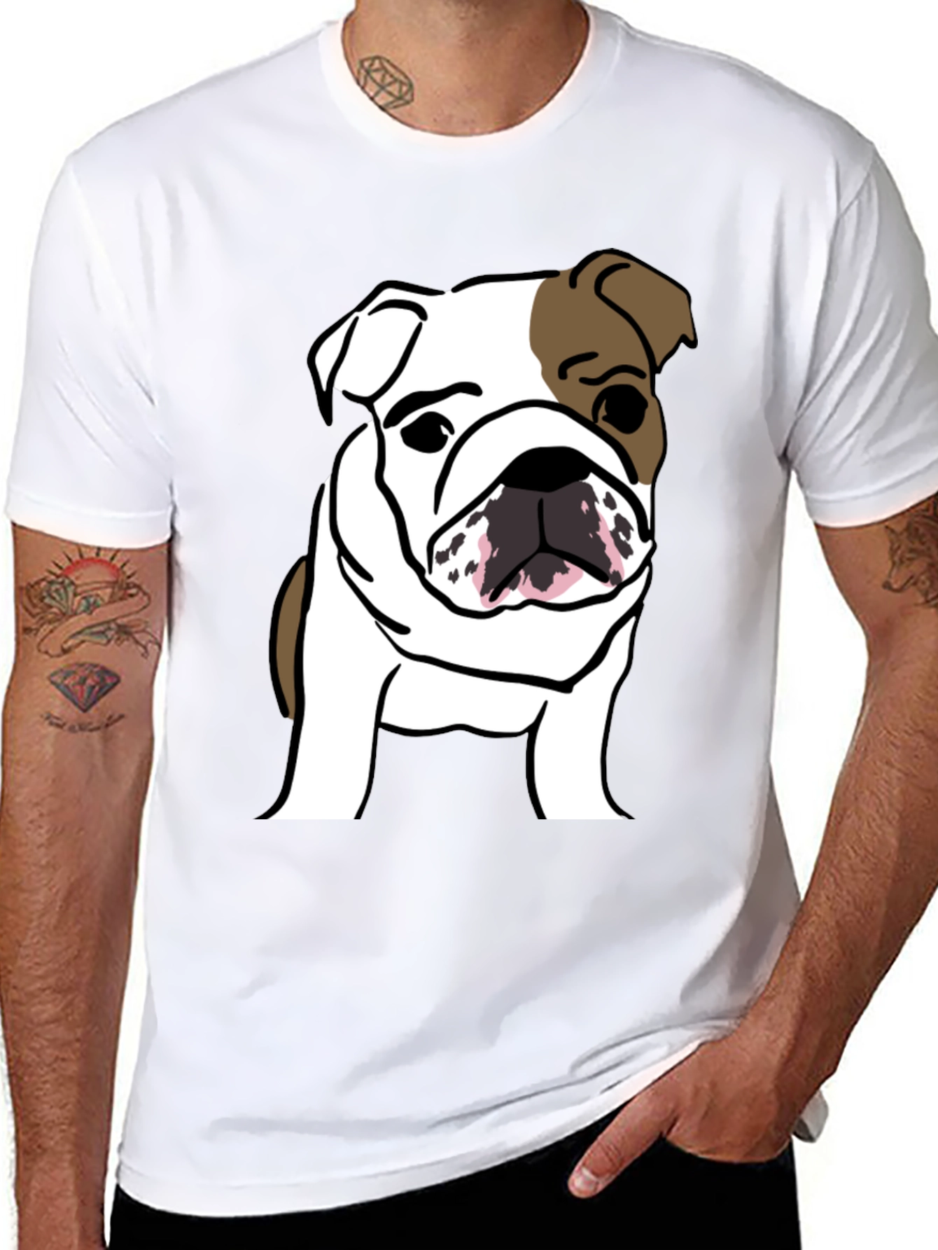 Bulldog Graphic Tee - Trendy Casual Style