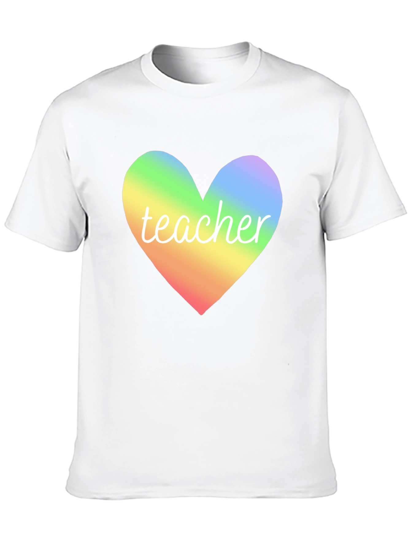 Rainbow Heart Teacher T-Shirt - Unisex