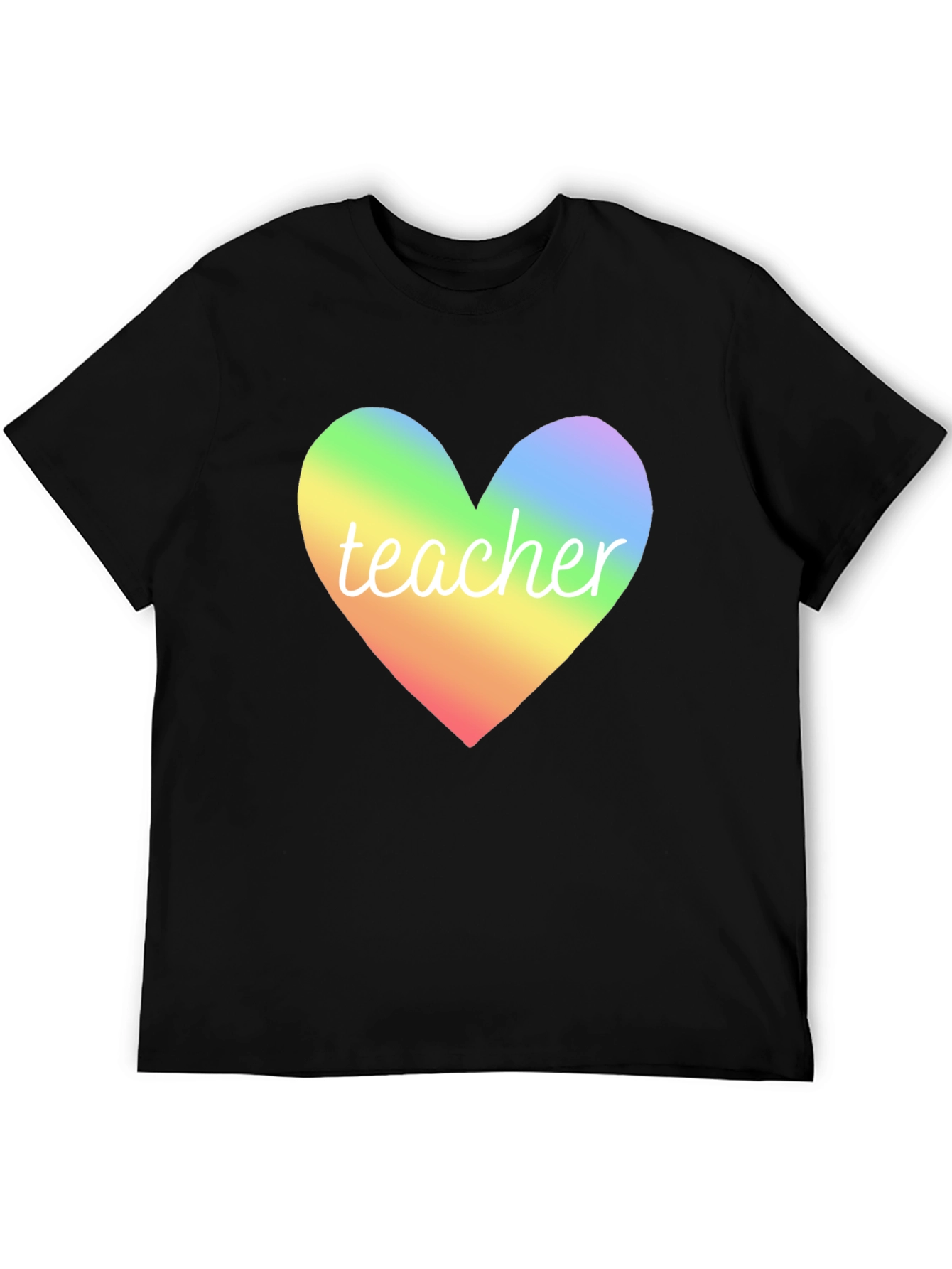 Rainbow Heart Teacher T-Shirt - Unisex