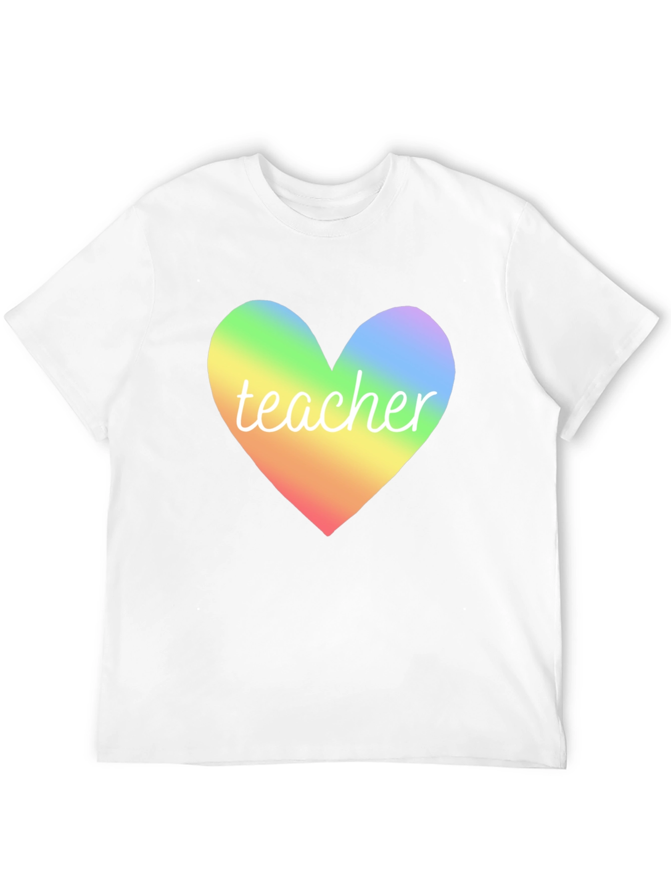 Rainbow Heart Teacher T-Shirt - Unisex