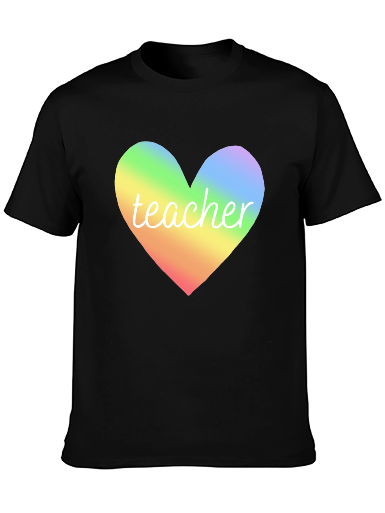 Rainbow Heart Teacher T-Shirt - Unisex