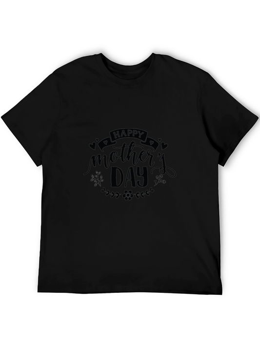 Happy Mothers Day Black Graphic Tee