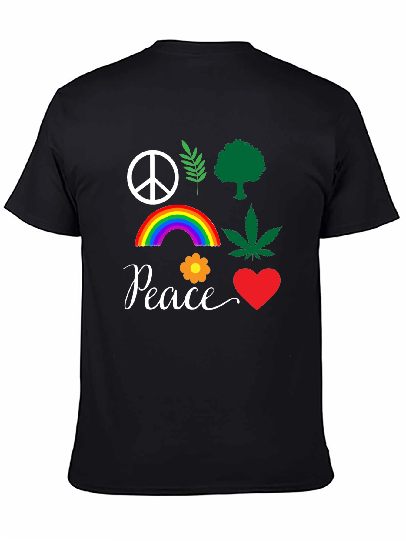 Peace Sign Graphic Tee - Hippie Style