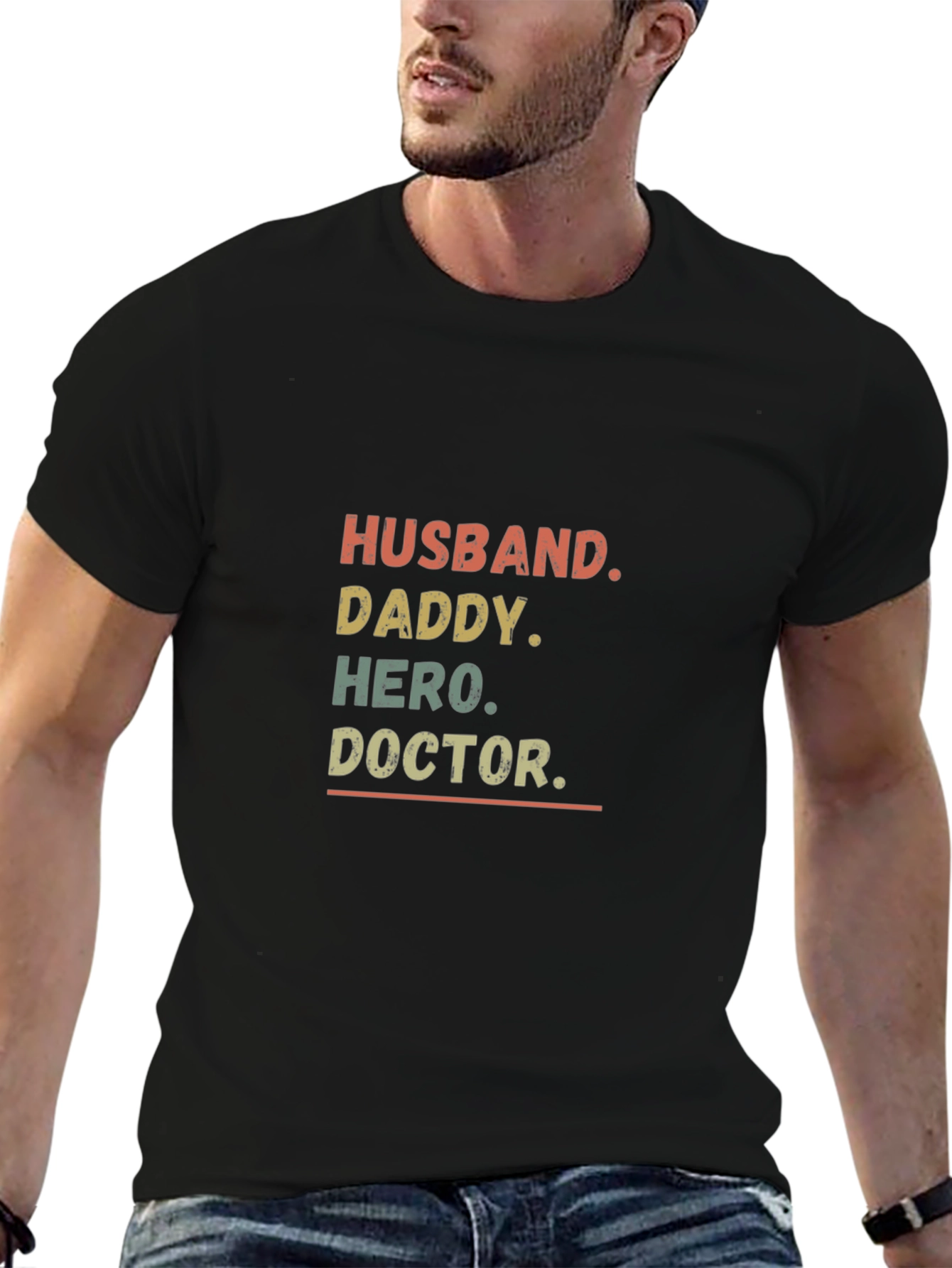 Husband Daddy Hero Doctor Mens T-shirt