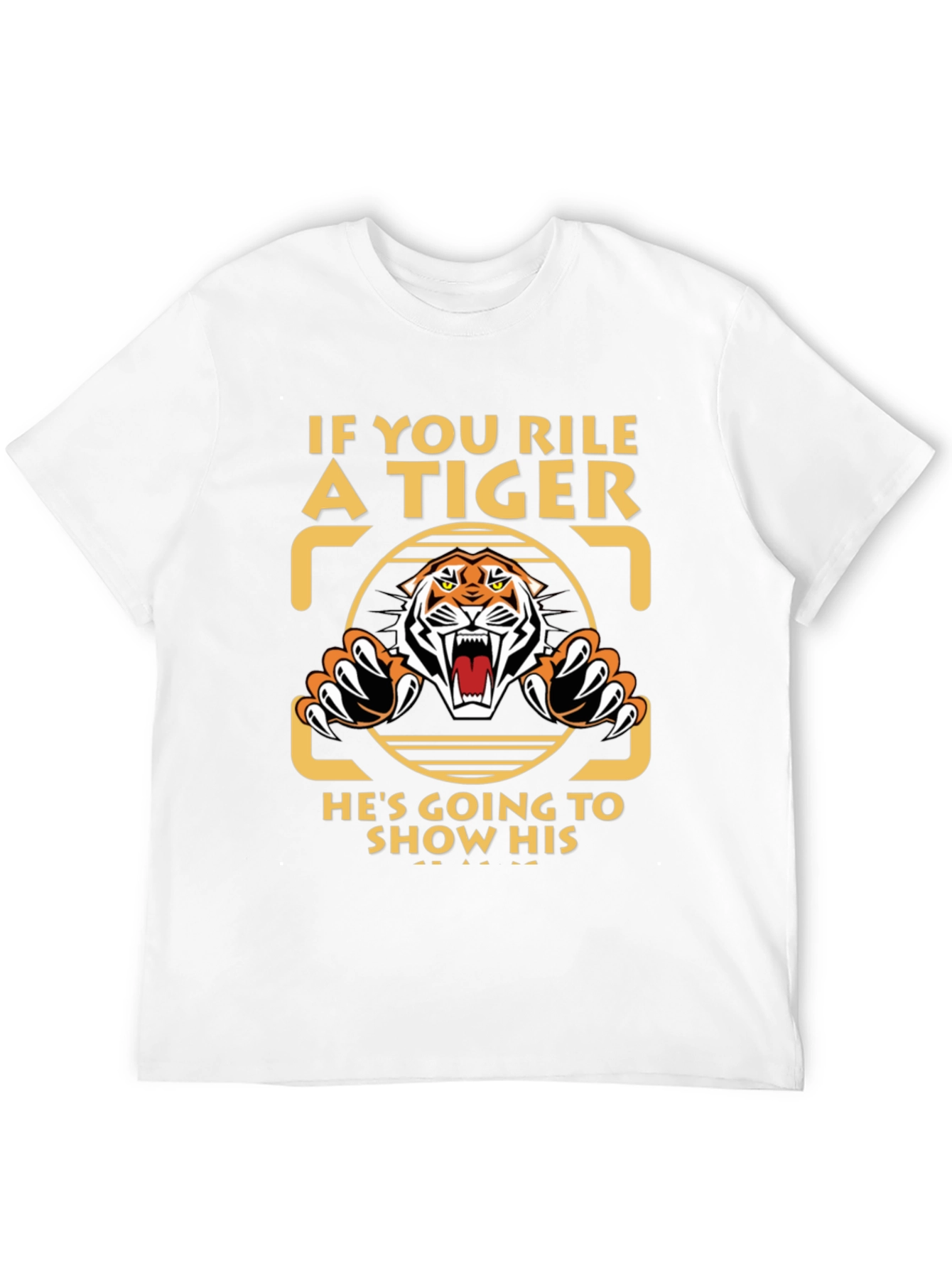 Rile a Tiger Black Graphic Tee