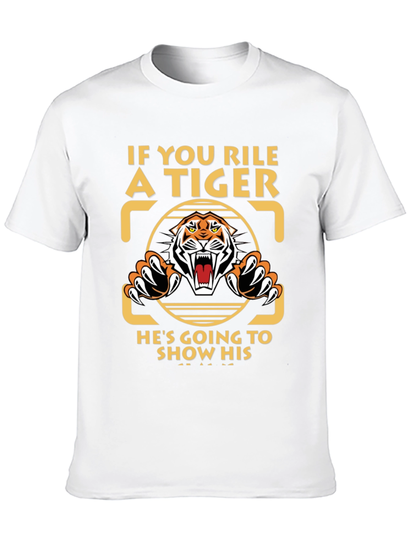 Rile a Tiger Black Graphic Tee