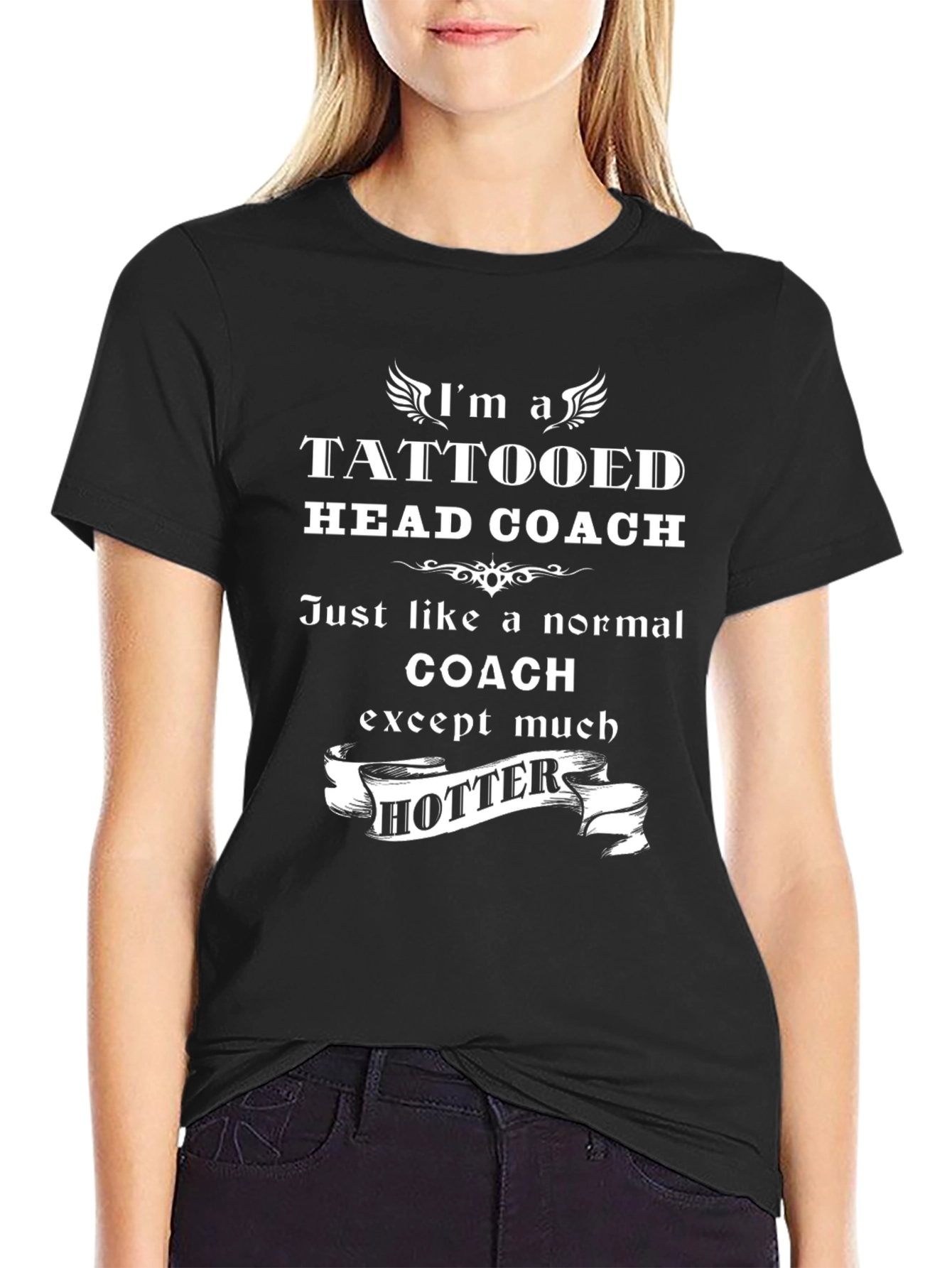 Tattooed Head Coach Novelty Graphic T-Shirt