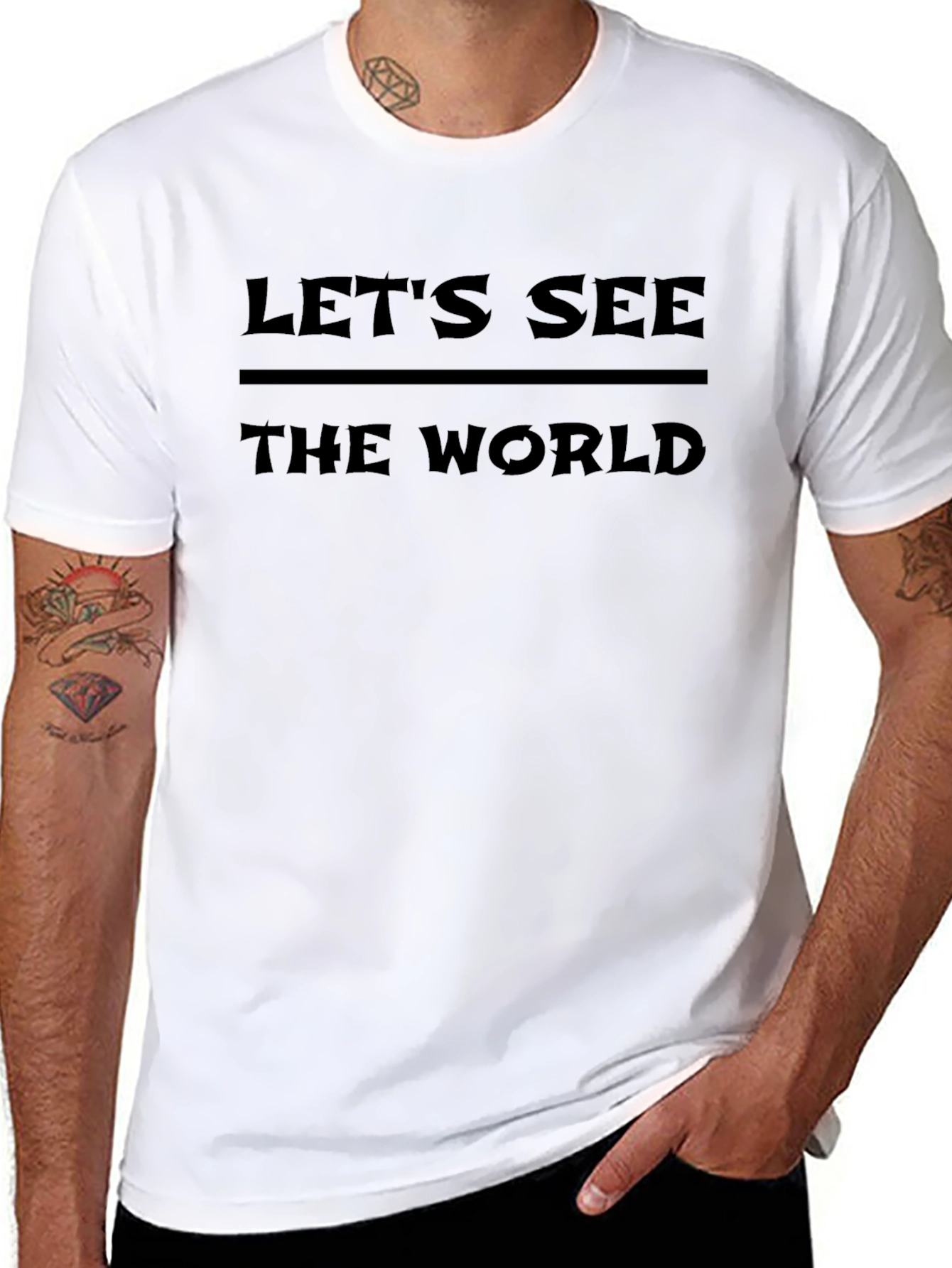 Lets See the World Black Graphic Tee