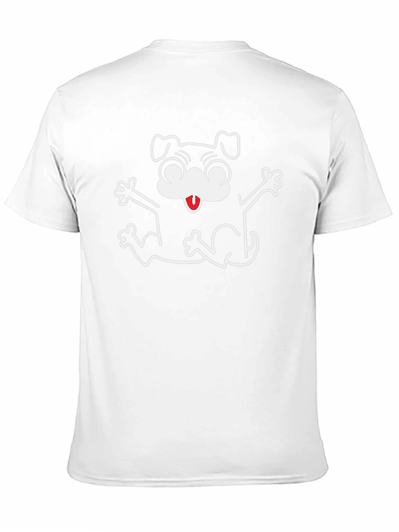 Black Dog Cartoon Graphic T-Shirt