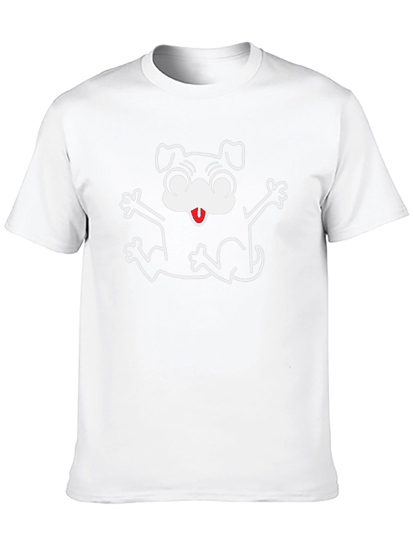 Black Dog Cartoon Graphic T-Shirt