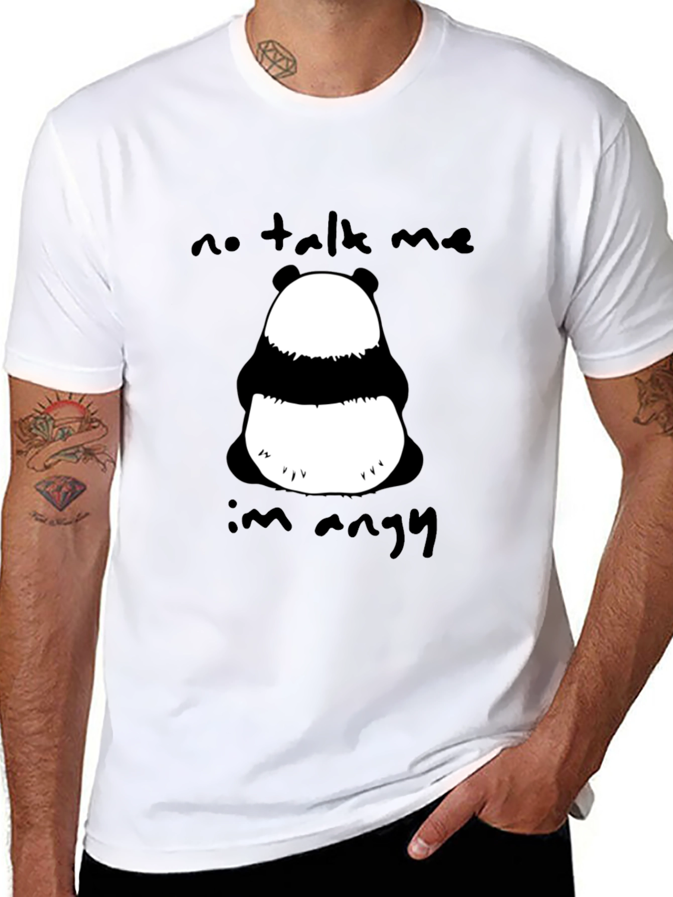 Angry Panda Graphic T-Shirt - Unisex Cotton Tee