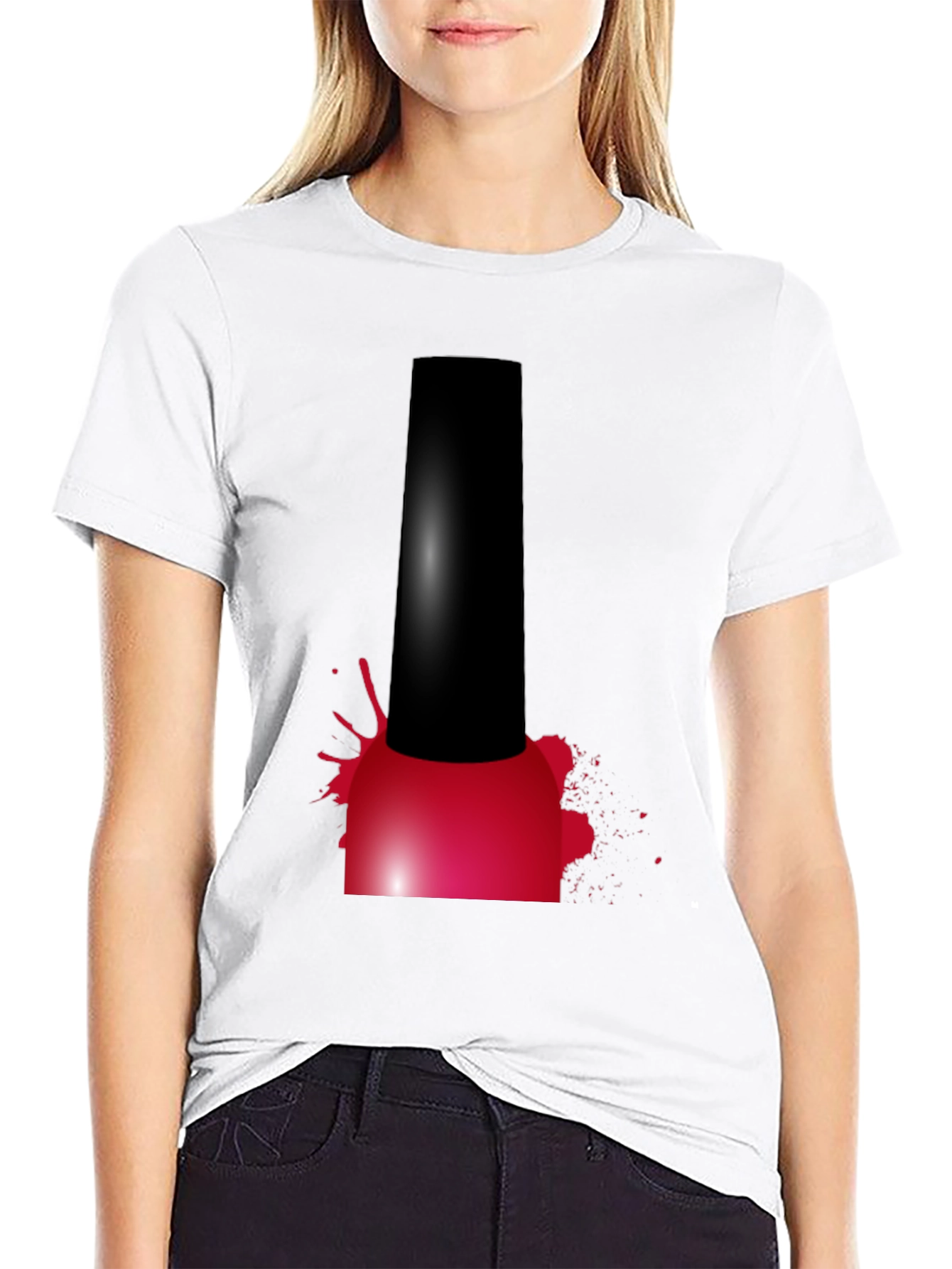 Nail Polish Splatter Graphic T-Shirt