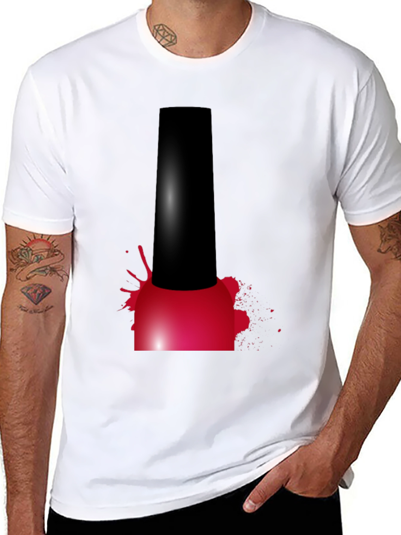 Nail Polish Splatter Graphic T-Shirt