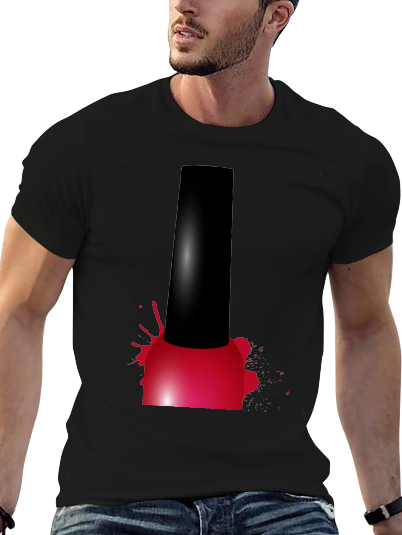 Nail Polish Splatter Graphic T-Shirt