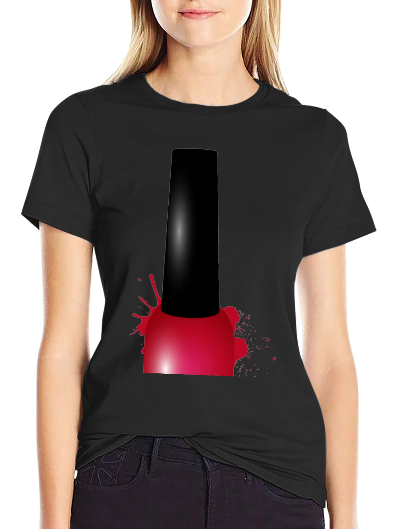 Nail Polish Splatter Graphic T-Shirt