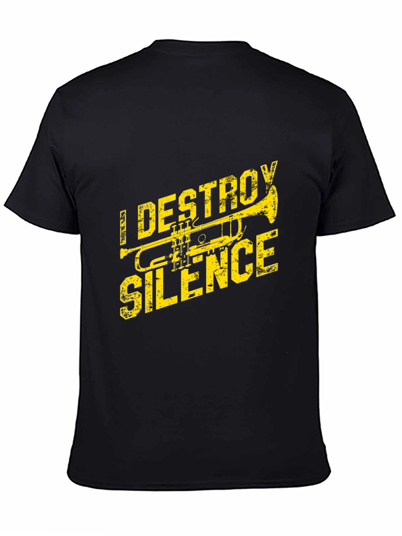 I Destroy Silence Trumpet T-Shirt - Black