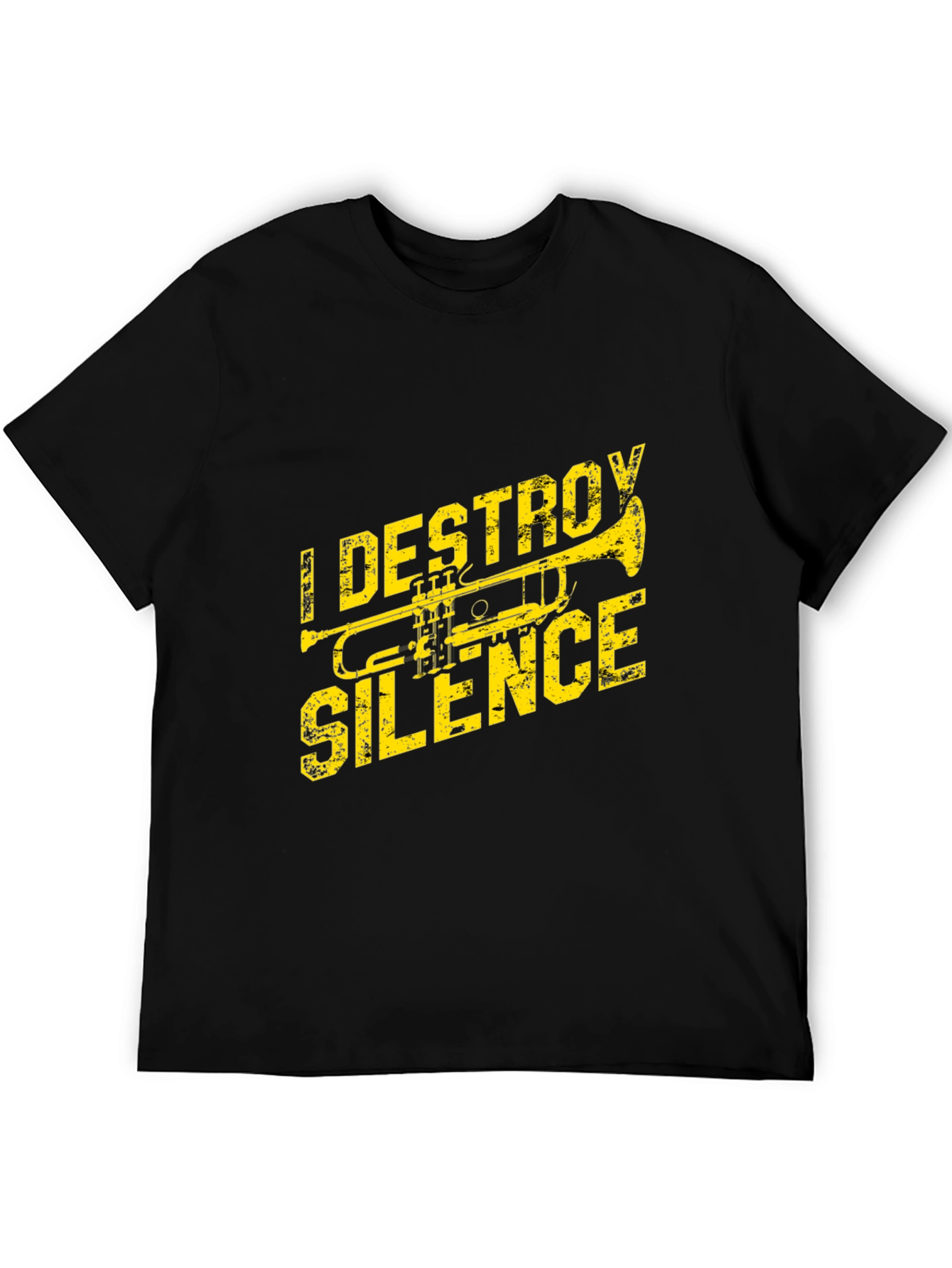 I Destroy Silence Trumpet T-Shirt - Black